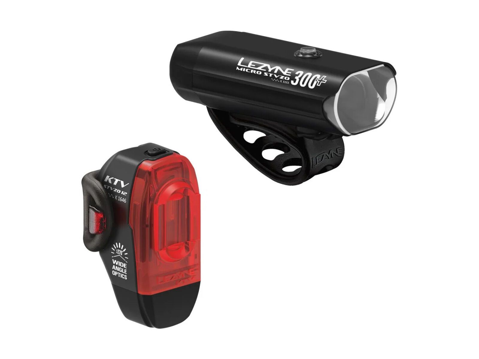 Lezyne Micro StVZO 300+ / KTV Drive StVZO Rear Set, black - Bild 1