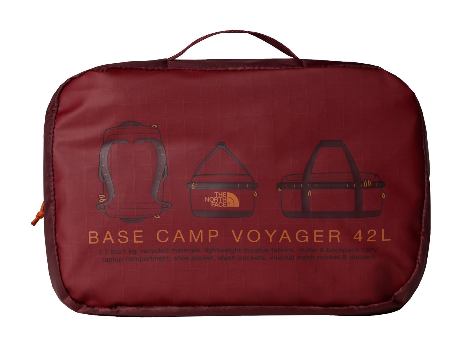 The North Face Base Camp Voyager Duffel 42L, sumac/iron bronze - Bild 6