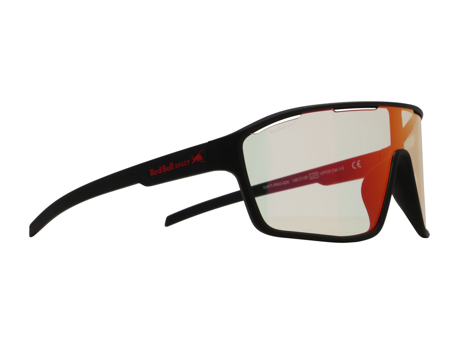 Red Bull Spect Eyewear Daft, Photochromic/Red Mirror / soft touch black - Bild 2