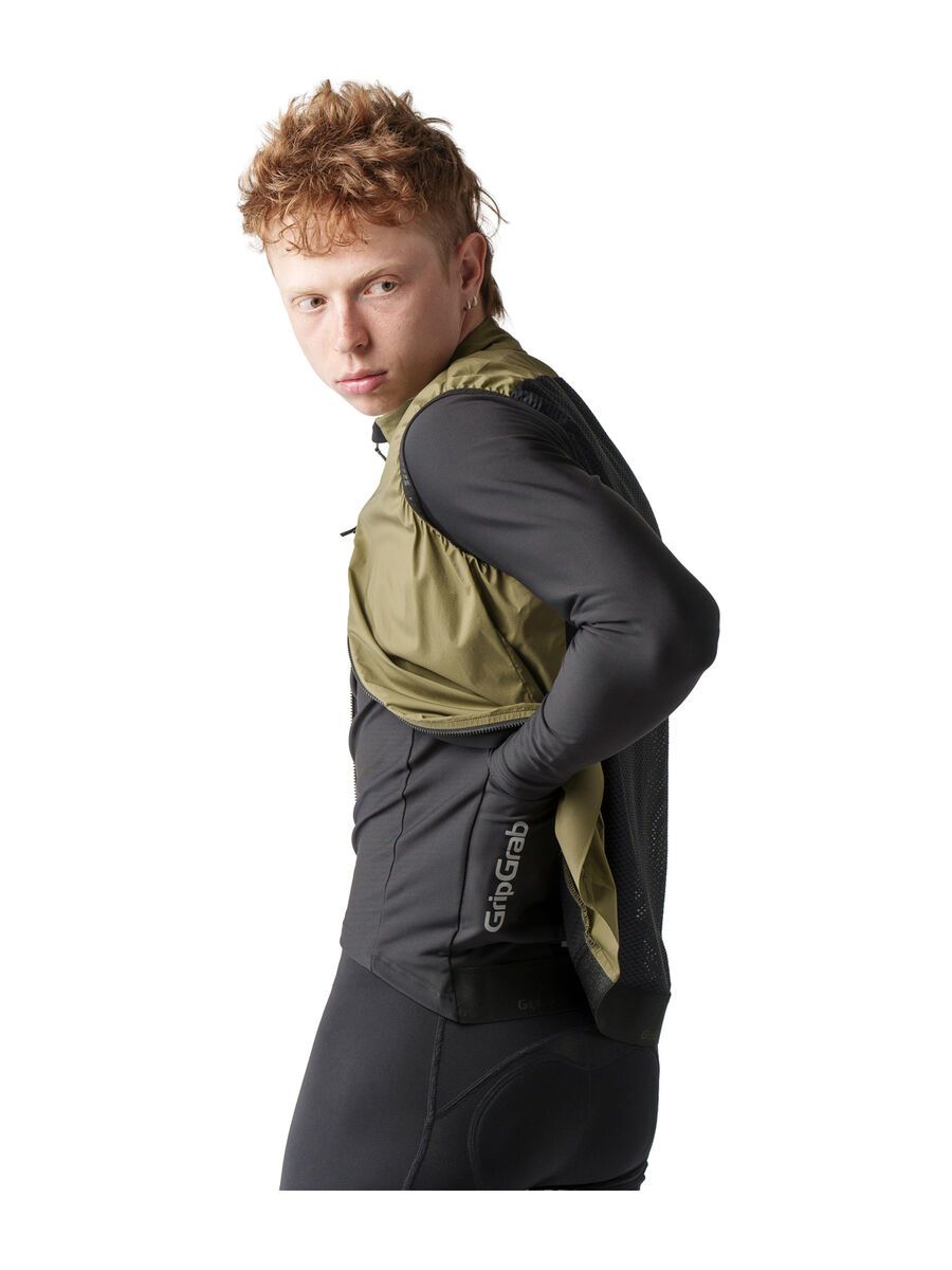 GripGrab PACR Windproof Lightweight Vest, olive green - Bild 5
