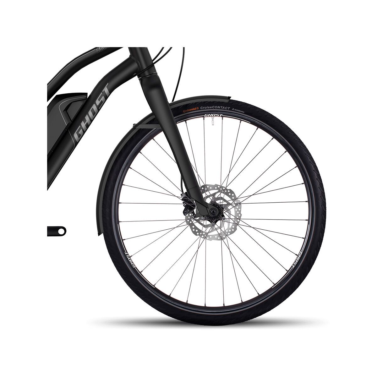 Ghost Hybride Square Trekking 6 W, night black/urban grey/neon red - Bild 2