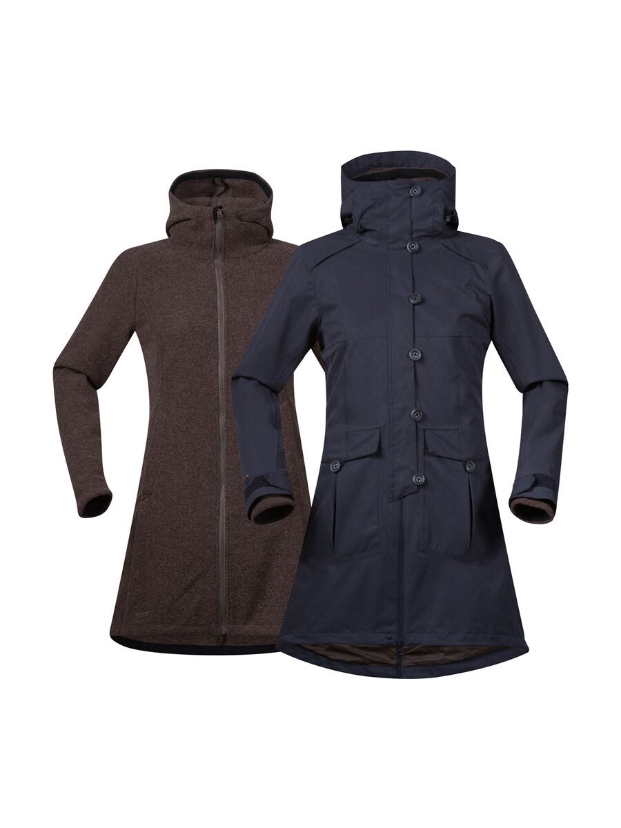 Bergans Bjerke 3in1 Lady Coat, outer: dark navy/inner: cocoa melange - Bild 1