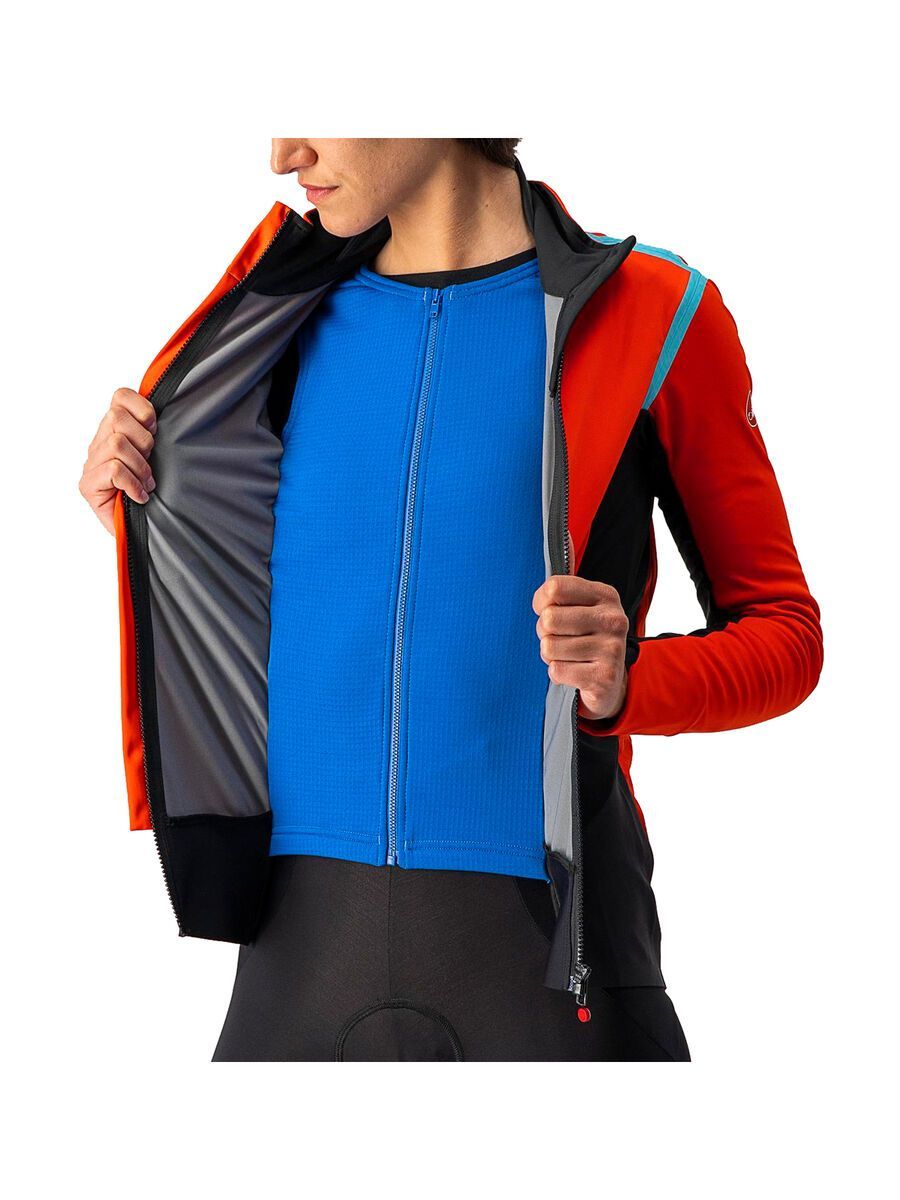 Castelli Alpha RoS 2 W Jacket, fiery red/celeste-matt blue - Bild 3
