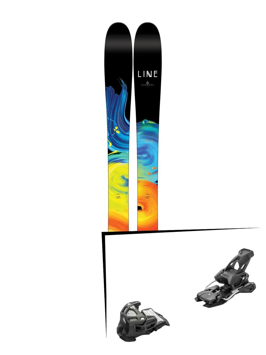 Set: Line Pandora 110 2017 + Tyrolia Attack 14 AT ohne Bremse, solid black - Skiset - Bild 1