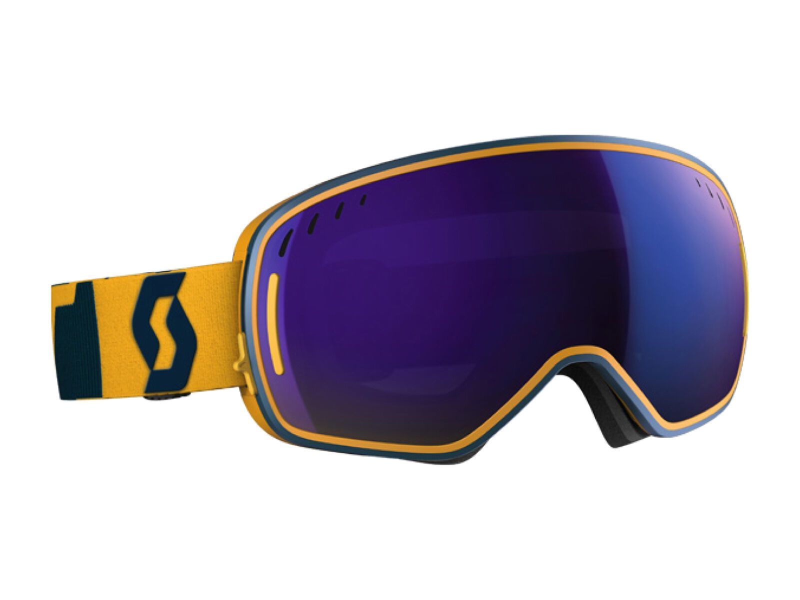 Scott LCG inkl. Wechselscheibe, coral blue citrus yellow/Lens: solar blue chrome - Bild 1