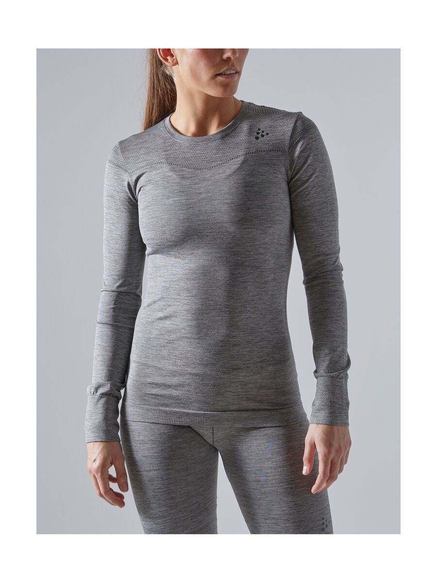 Craft Fuseknit Comfort RN LS W, dark grey melange - Bild 2