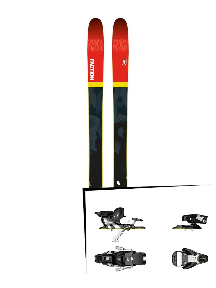 Set: Faction Prodigy 2.0 2018 + Salomon STH2 WTR 13 black/white - Bild 1