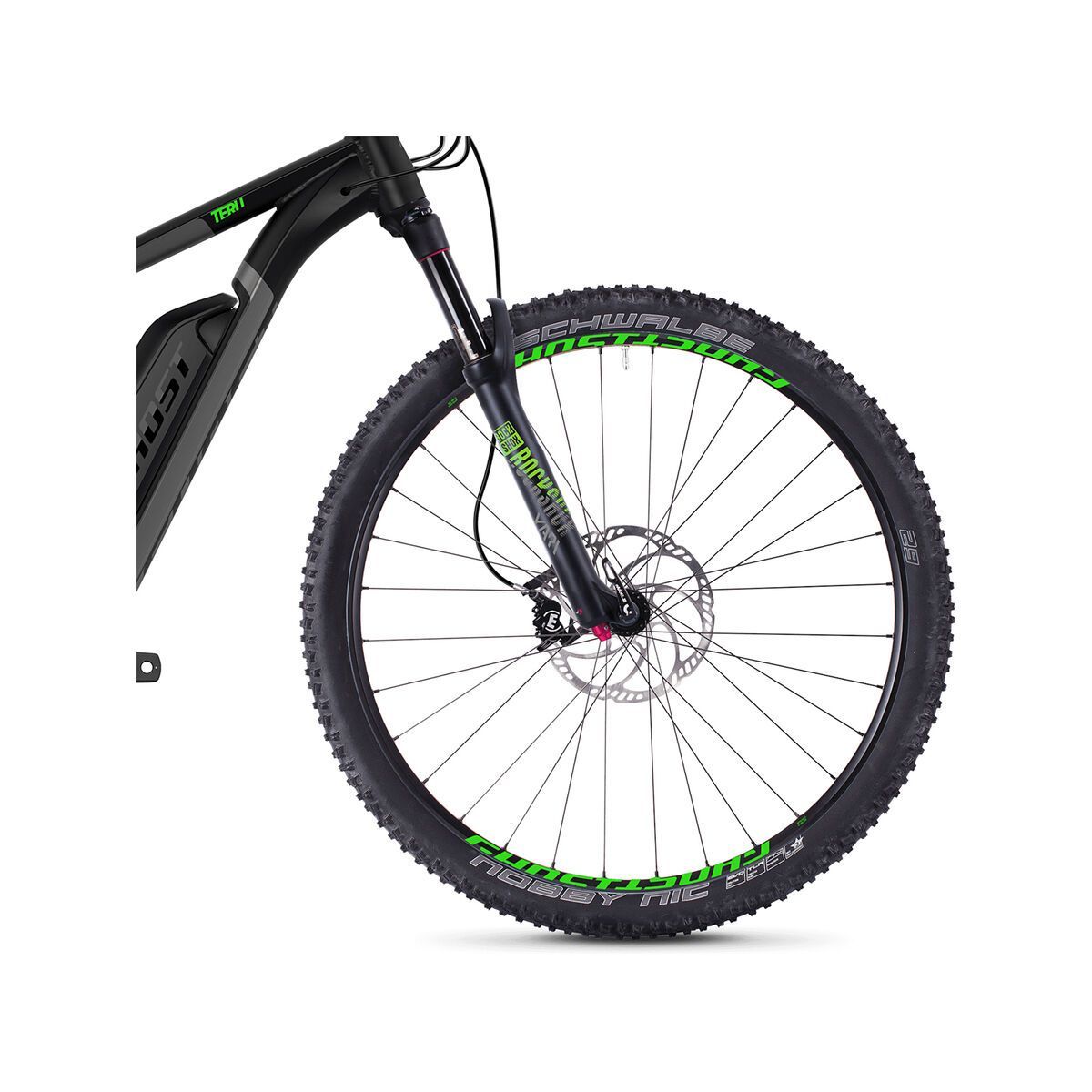 Ghost Hybride Teru B7.9 AL, night black/urban gray/neon green - Bild 2