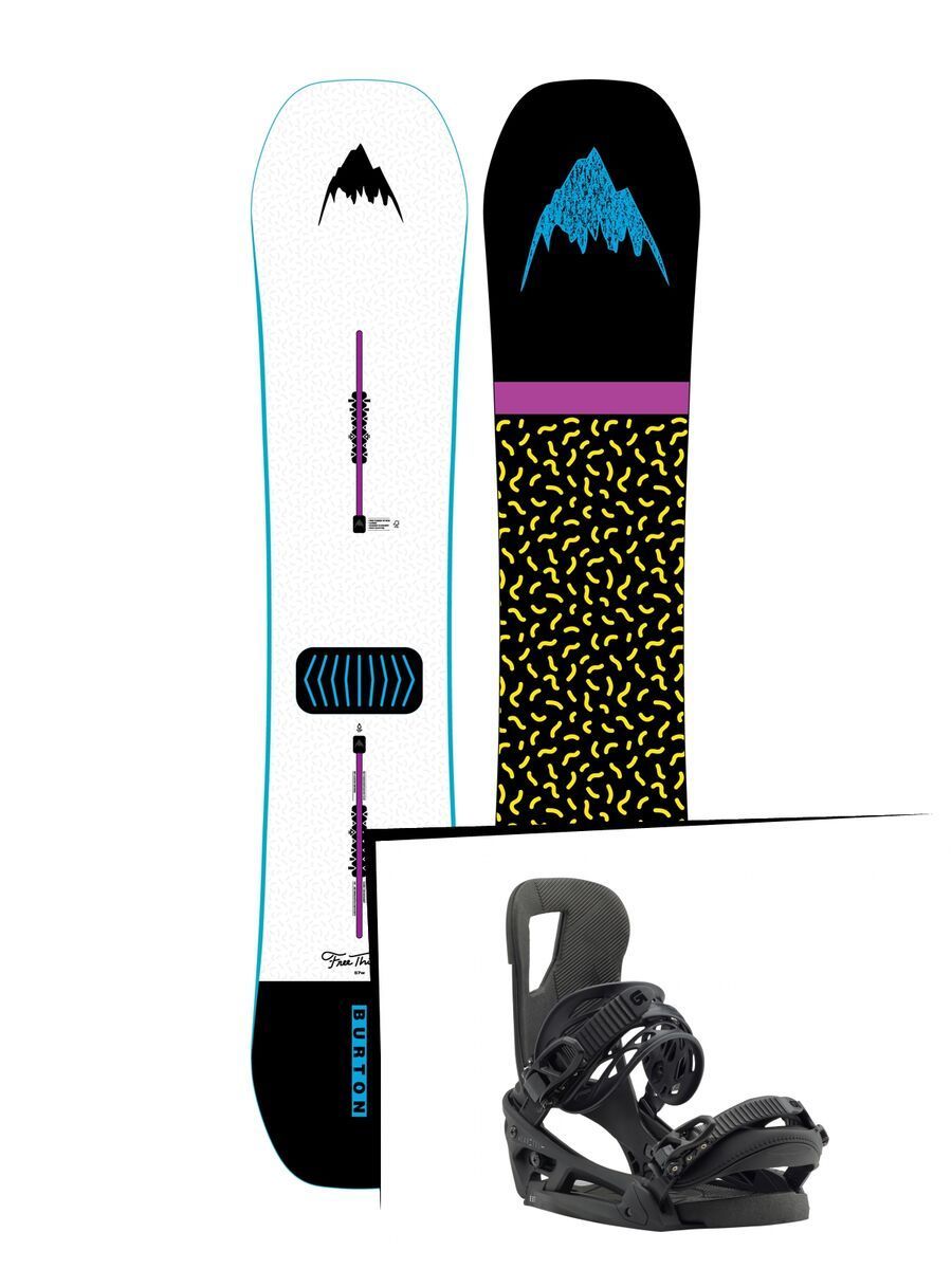 Set: Burton Free Thinker Wide 2019 + Burton Cartel EST black matte - Bild 1