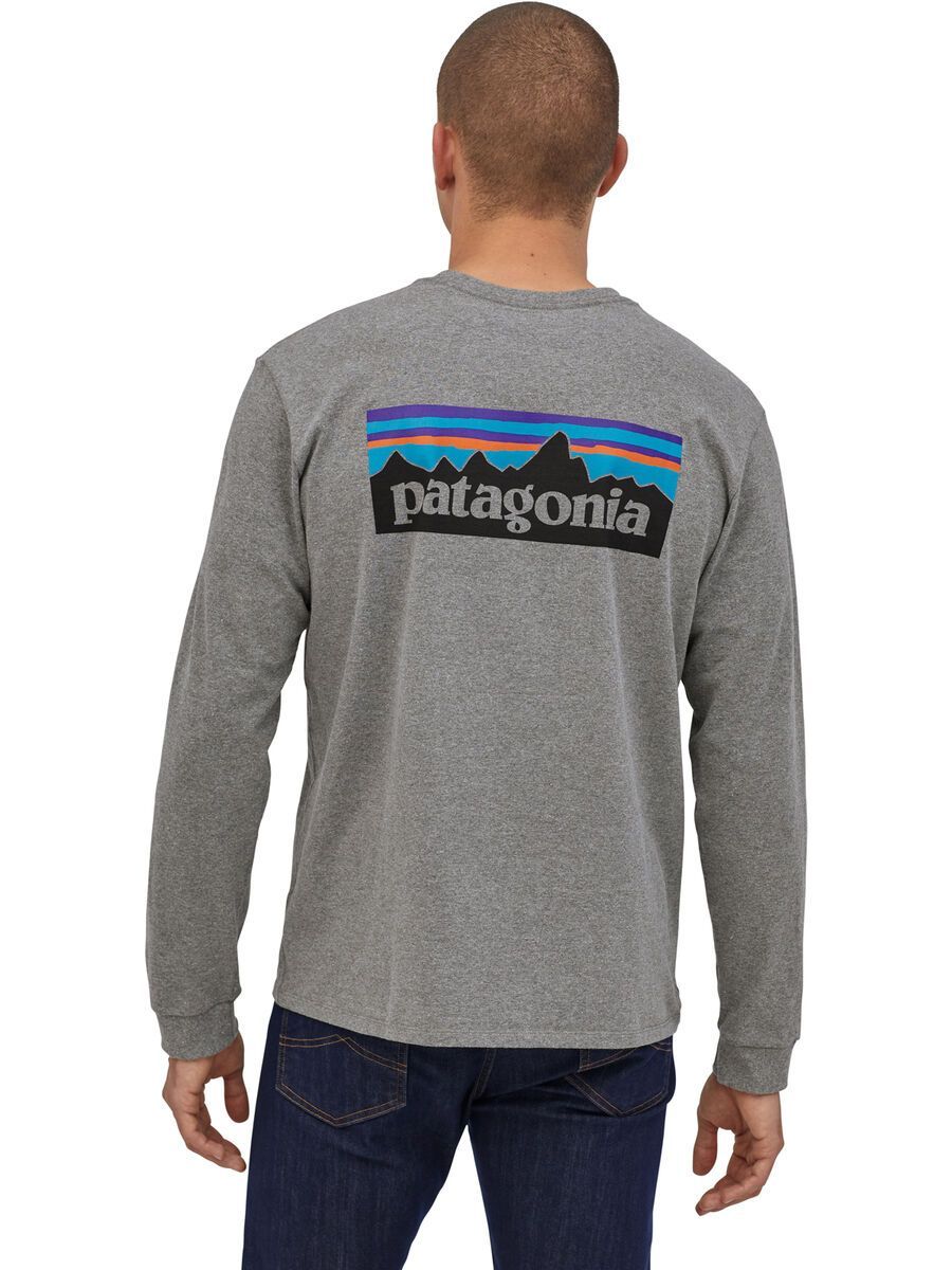 Patagonia Men's Long-Sleeved P-6 Logo Responsibili-Tee, gravel heather - Bild 5