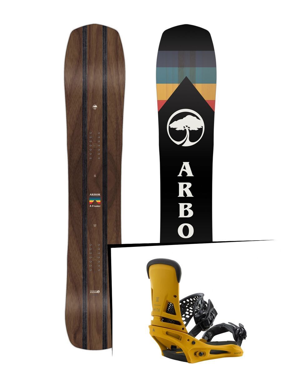 Set: Arbor A-Frame 2019 + Burton Malavita colonel mustard - Bild 1