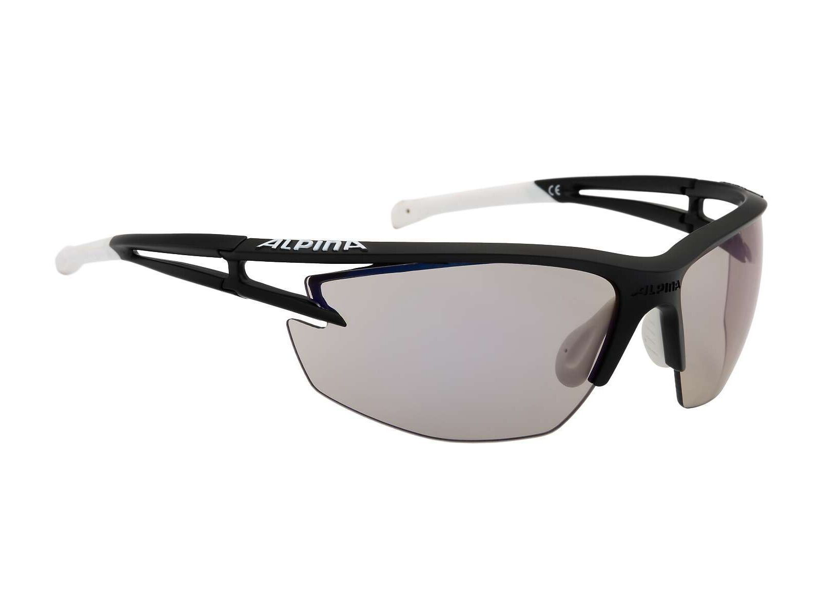 Alpina Alpina Eye-5 HR VLM+, black matt white black/Lens: varioflex+ mirror blue - Bild 1