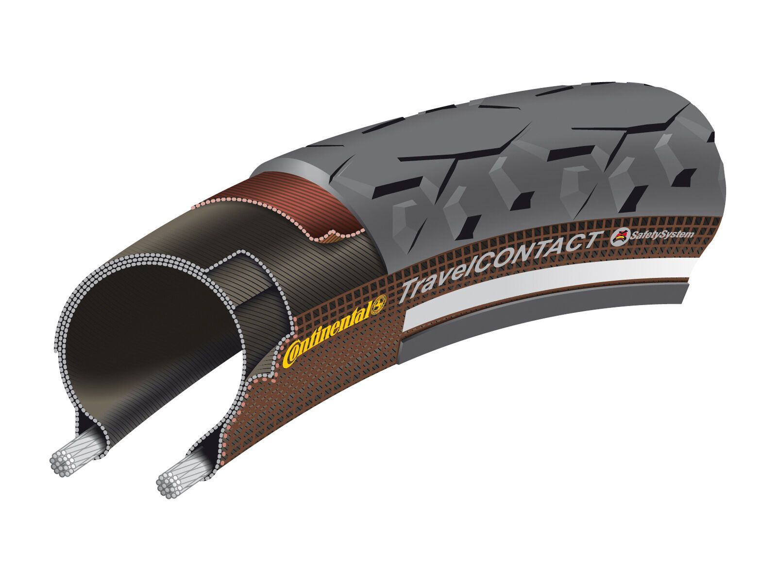 Continental Travel Contact SafetySystemBreaker, 28 Zoll, black - Bild 3