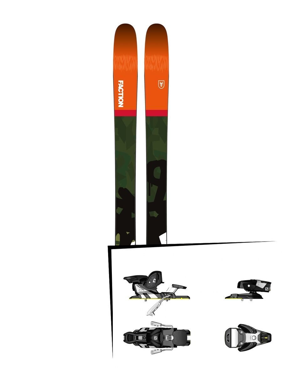 Set: Faction Prodigy 4.0 2018 + Salomon STH2 WTR 13 black/white - Bild 1