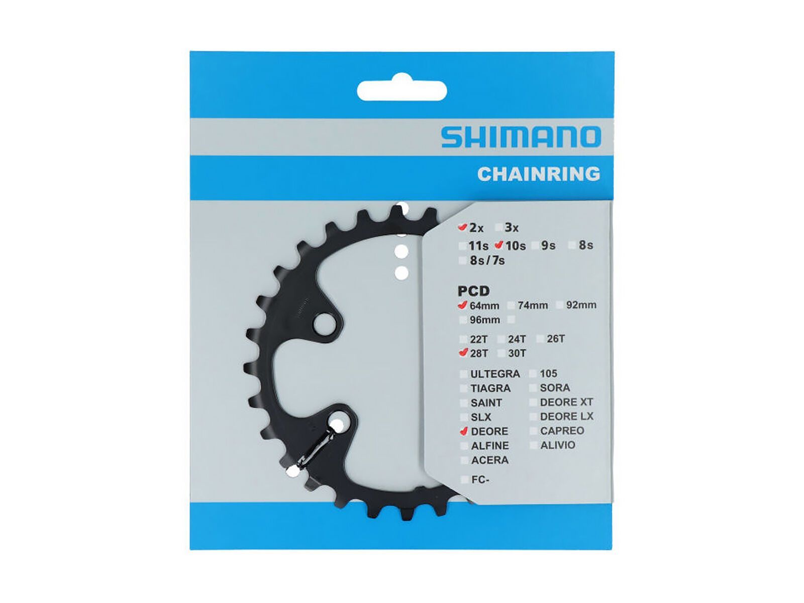 Shimano Deore FC-M6000-2 Kettenblatt - 2x10 / 64 mm LK / Innen (BG) - Bild 1