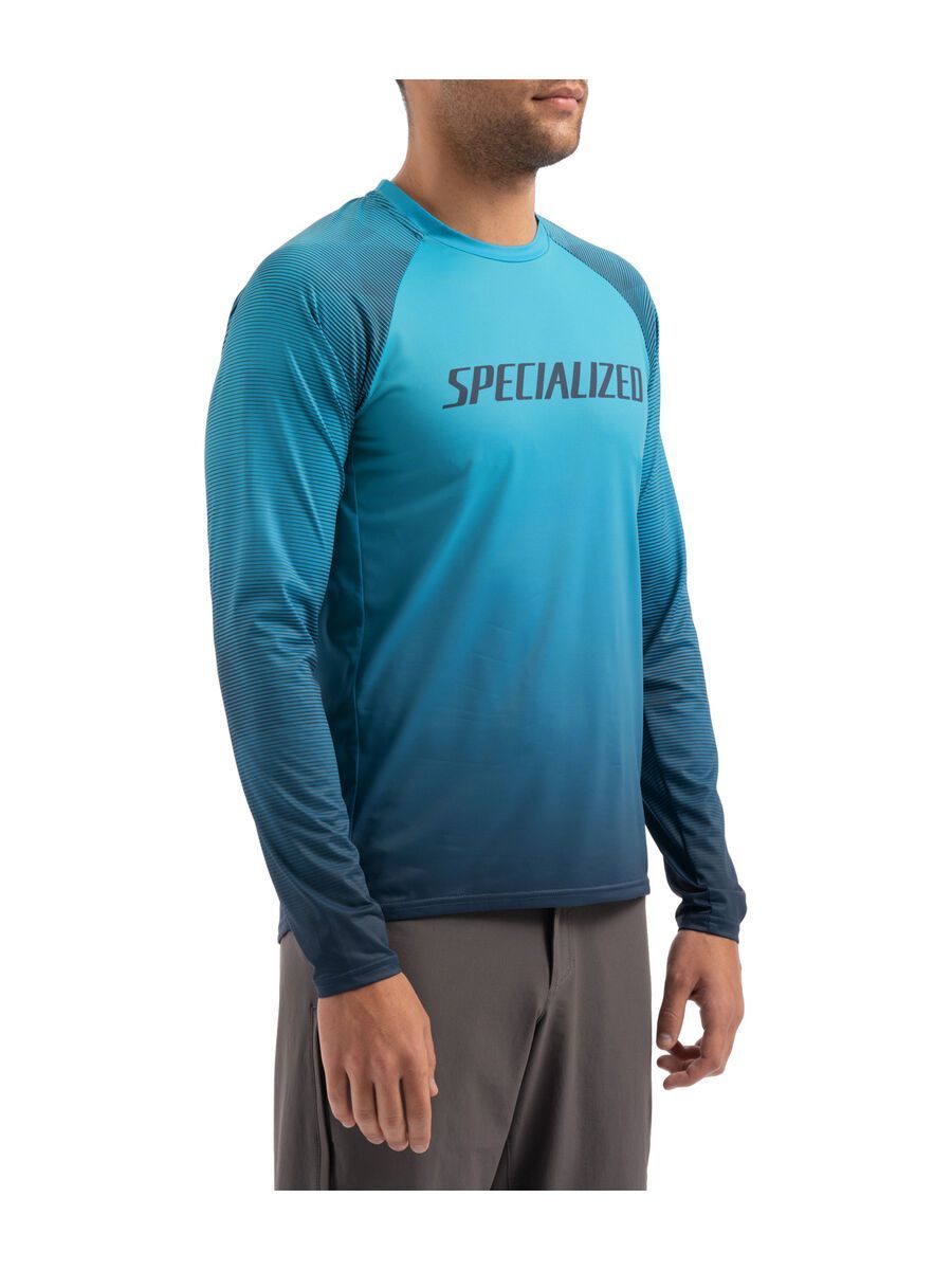 Specialized Enduro Air Longsleeve Jersey, aqua/cast blue refraction - Bild 4