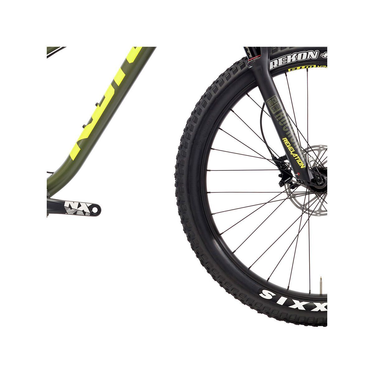 Kona Big Honzo DL, matt olive w/ charcoal & yellow decals - Bild 4