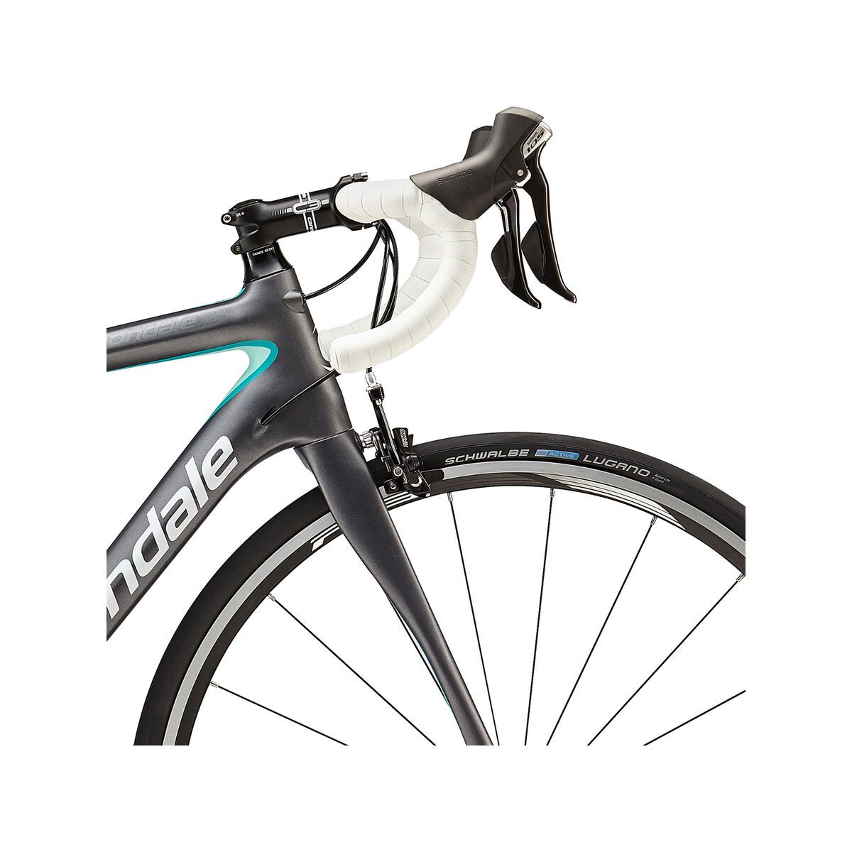 Cannondale Synapse Carbon Womens 6 105, jet black with charcoal grey, sea and tropics - Bild 5