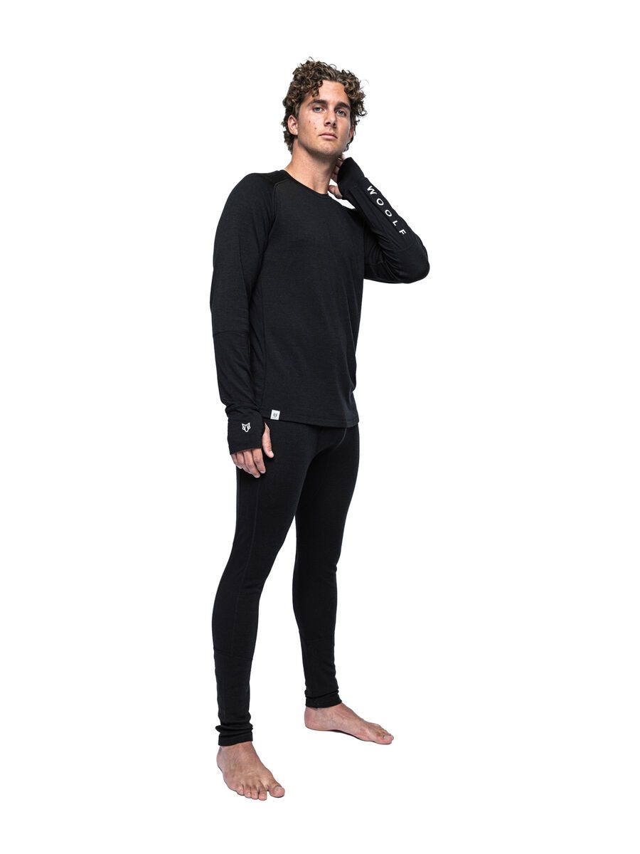 Woolf Merino Svarthetta Performance LS, black - Bild 6