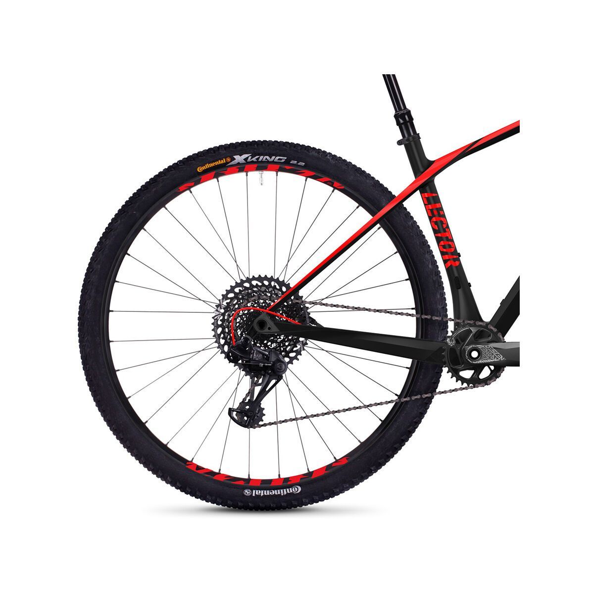 Ghost Lector LC, night black/neon red