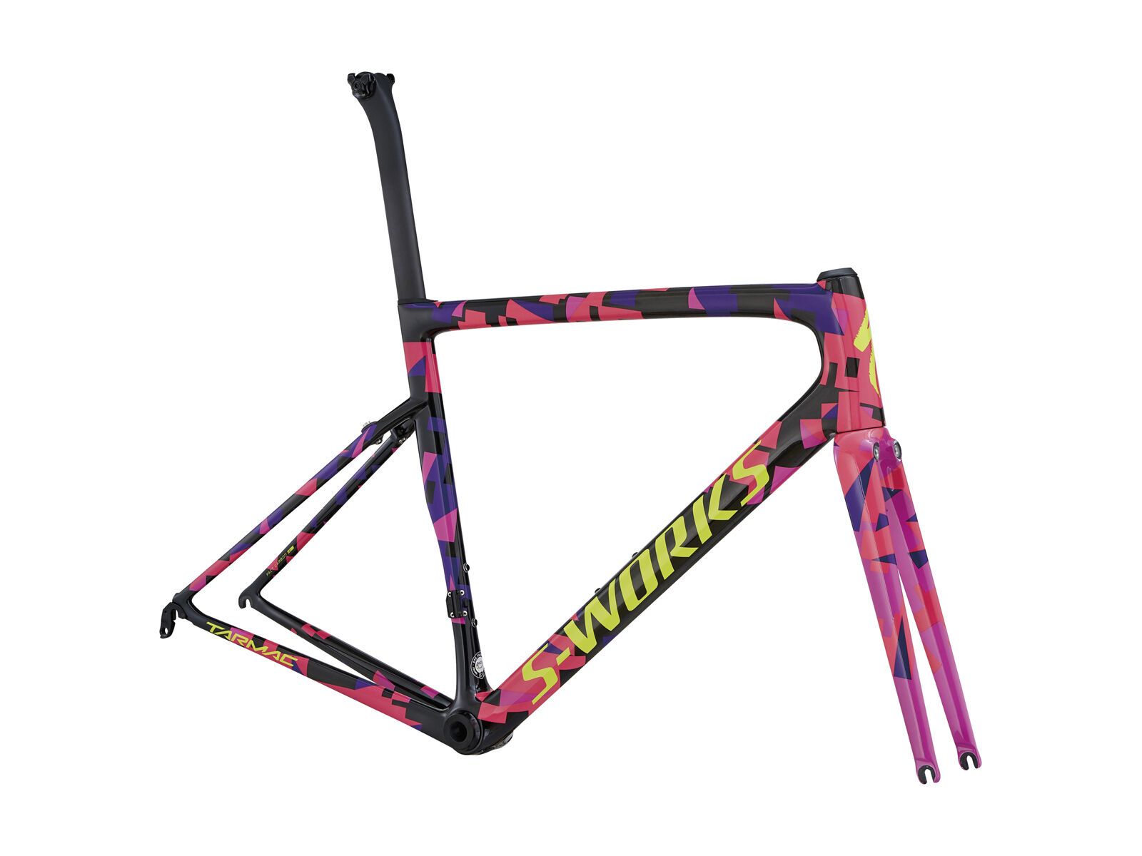 Specialized S-Works Tarmac Frameset, carbon/purple haze/acid pink/gloss rocket red/yellow - Bild 1
