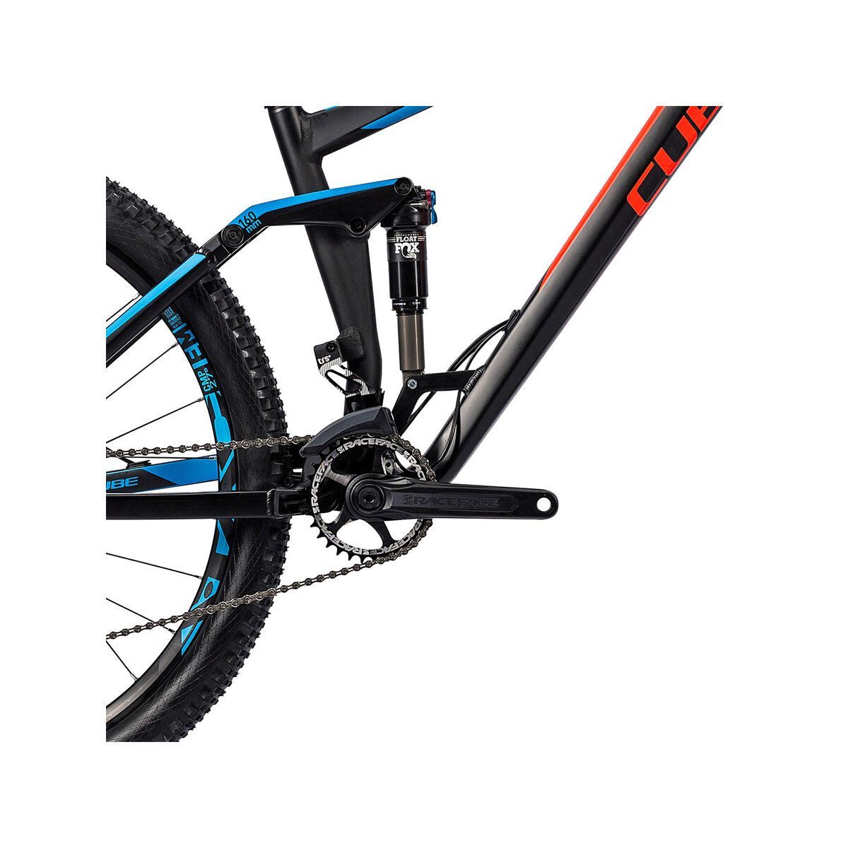 Cube Stereo 160 HPA Race 27.5, black´n´flashred´n´blue - Bild 3