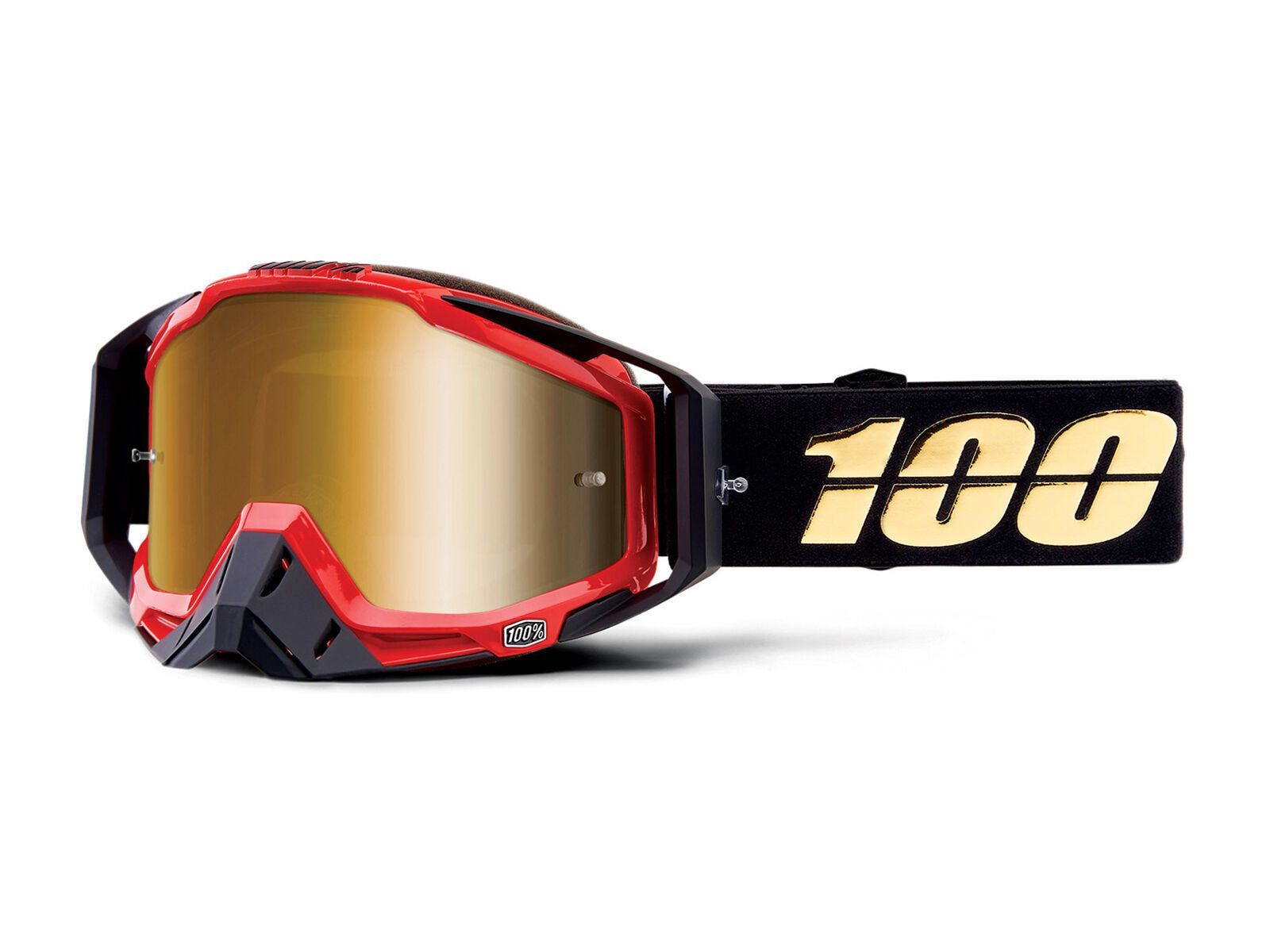 100% Racecraft inkl. WS, hot rod/Lens: mirror gold - Bild 1