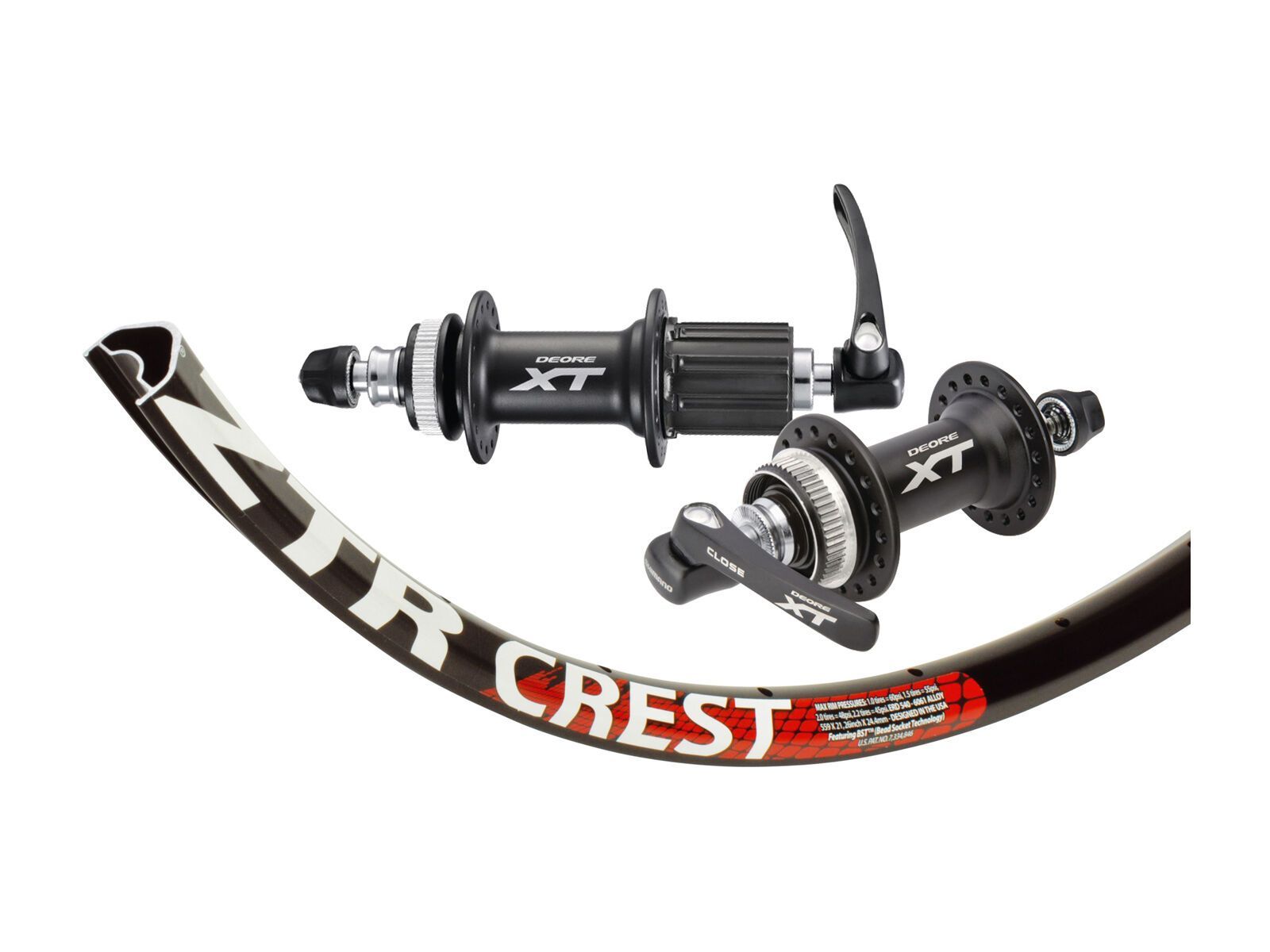 Stan's NoTubes ZTR Crest 26 / Shimano XT 785 Centerlock, schwarz - Bild 1