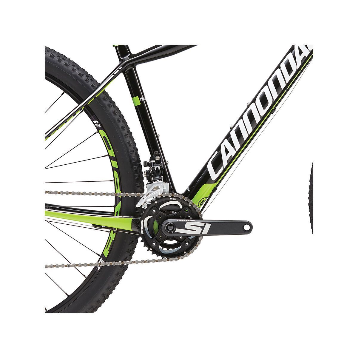 Cannondale F-SI Carbon 4 29, jet black w/ berzerker green and magnesium white, gloss - Bild 3