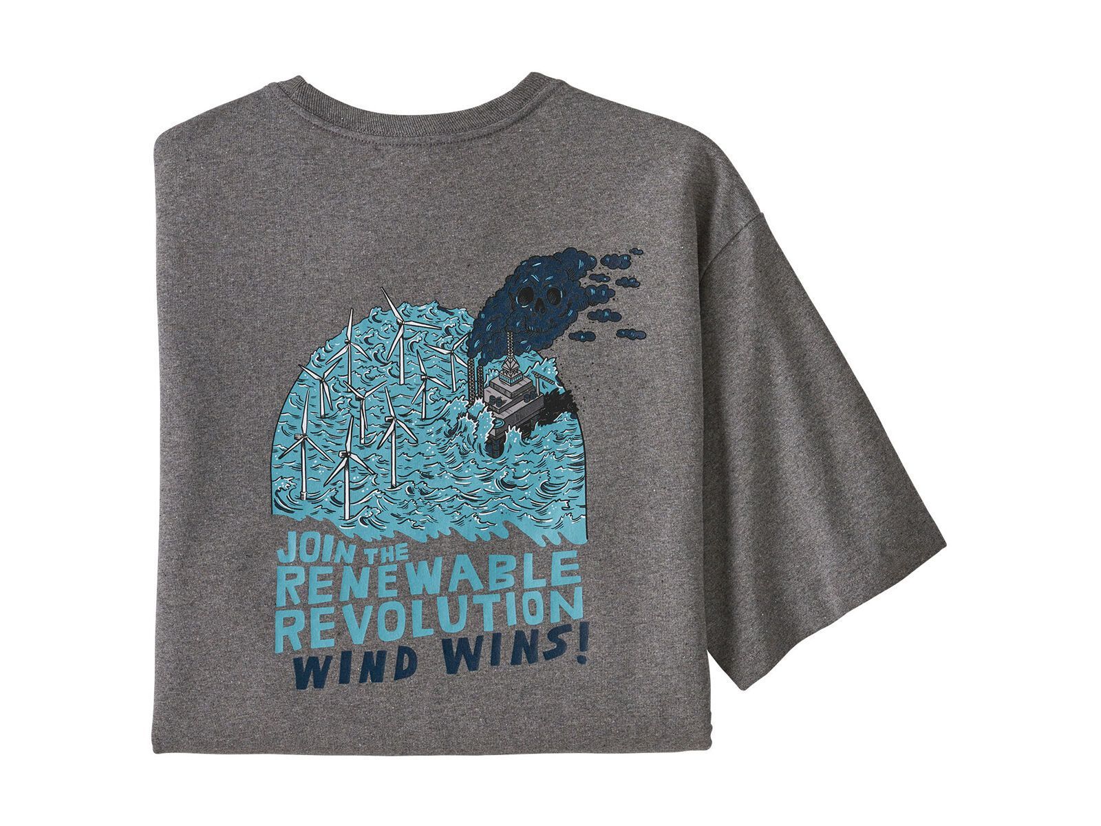 Patagonia Men's Wind Wins Responsibili-Tee, gravel heather - Bild 1