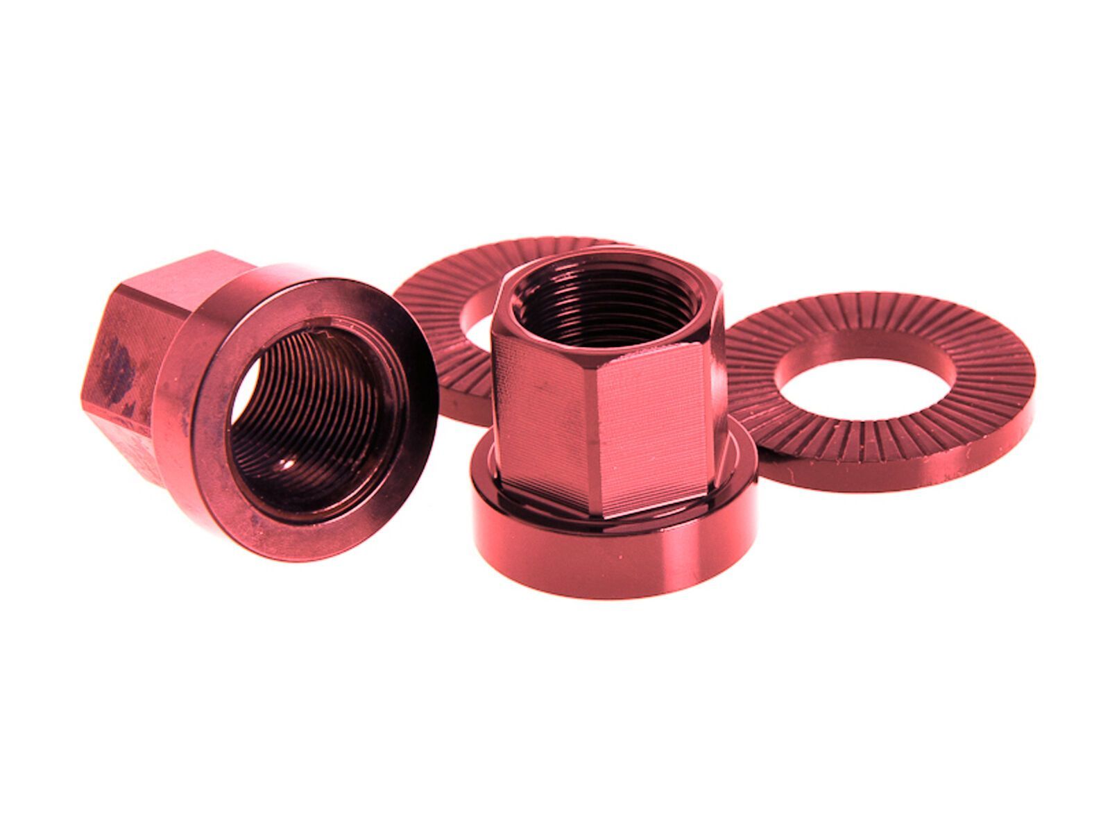 Salt Aluminium Mutter, 9,5 mm, Paar, rot - Bild 1