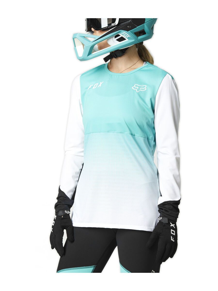 Fox Womens Flexair LS Jersey, teal - Bild 3