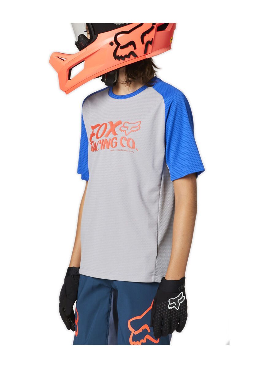 Fox Youth Defend SS Jersey, steel grey - Bild 3