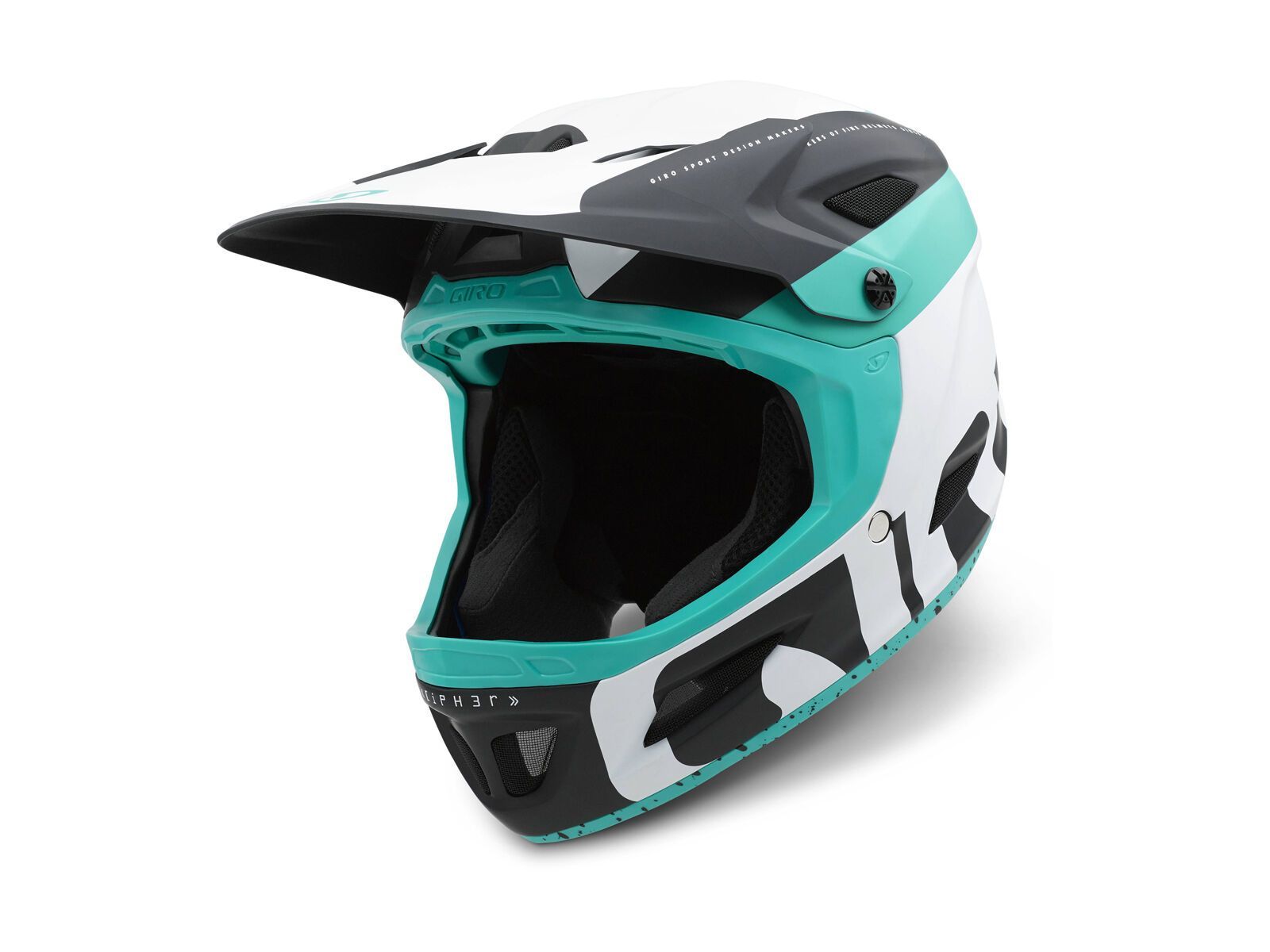 Giro Cipher, matte white turqoise - Bild 1