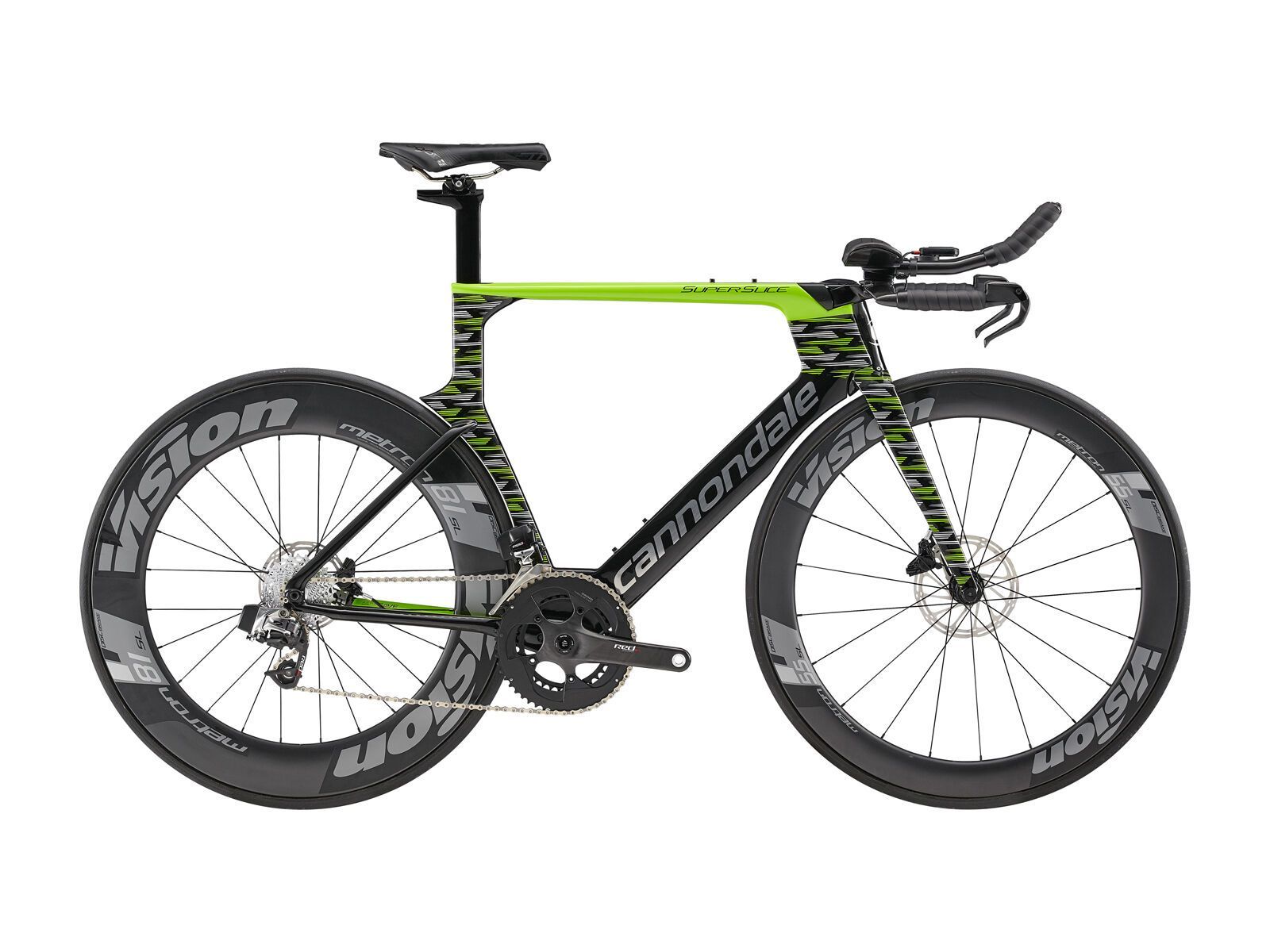 Cannondale SuperSlice Red eTap, jet black w/ cannondale green and chrome - gloss - Bild 1