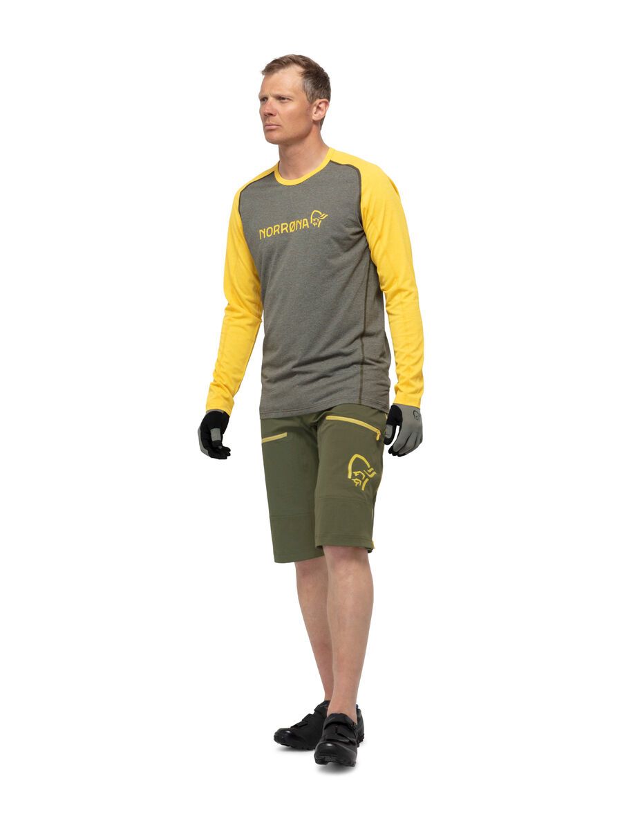 Norrona fjørå flex¹ heavy duty Shorts M's, olive night/lemon chrome - Bild 4