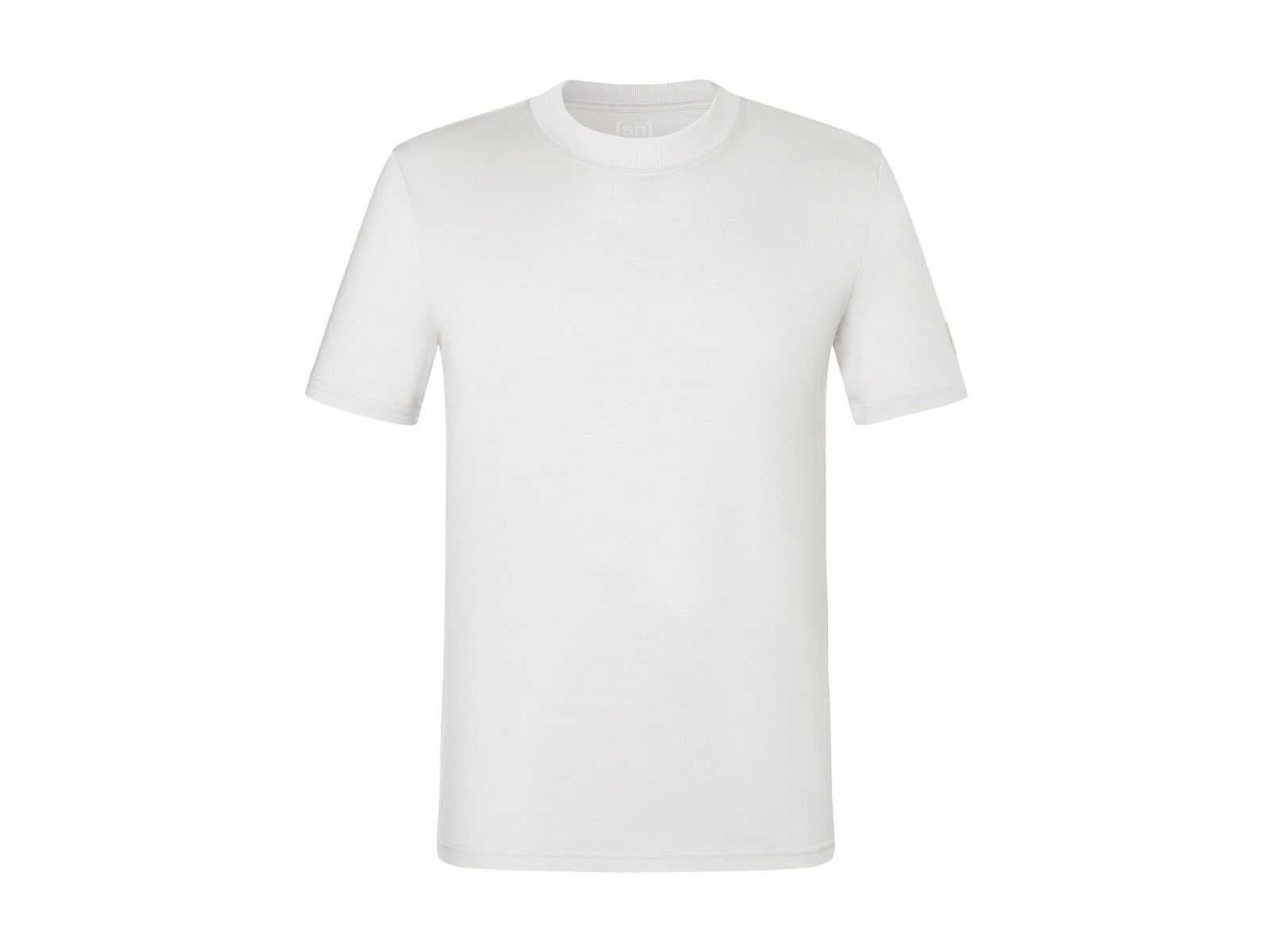 super.natural Casual Rib Bio J Tee Herren, white stone melange - Bild 1