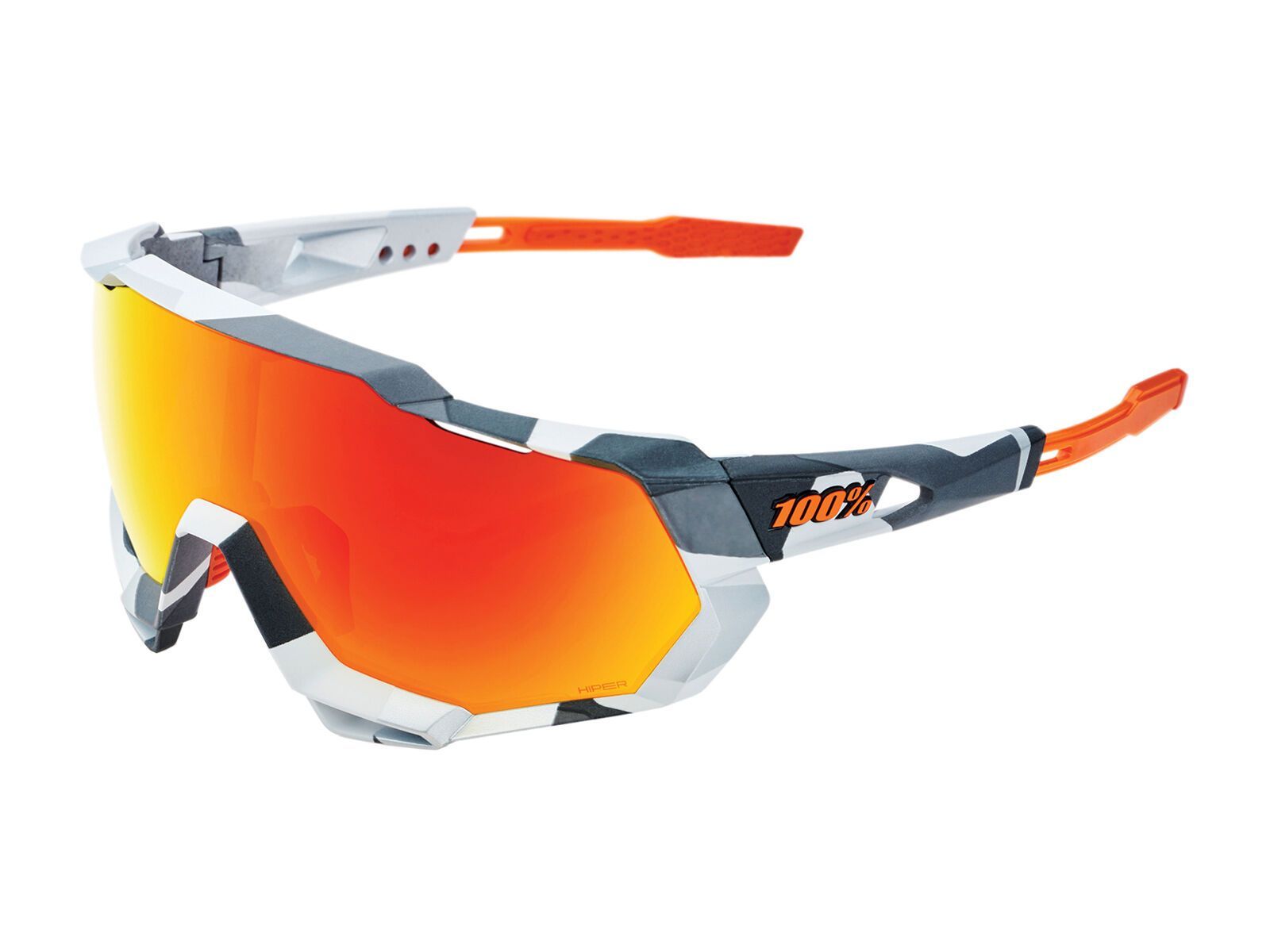 100% Speedtrap - HiPER Red Mirror, soft tact grey camo - Bild 1