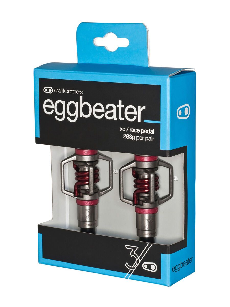 Crankbrothers Eggbeater 3 Hangtag Version, silver/red - Bild 2