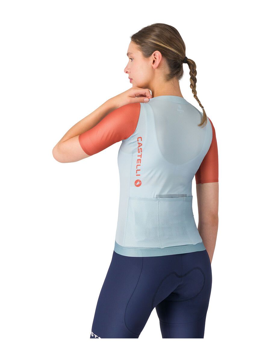 Castelli Corretto W Jersey, winter sky/hot sauce - Bild 2