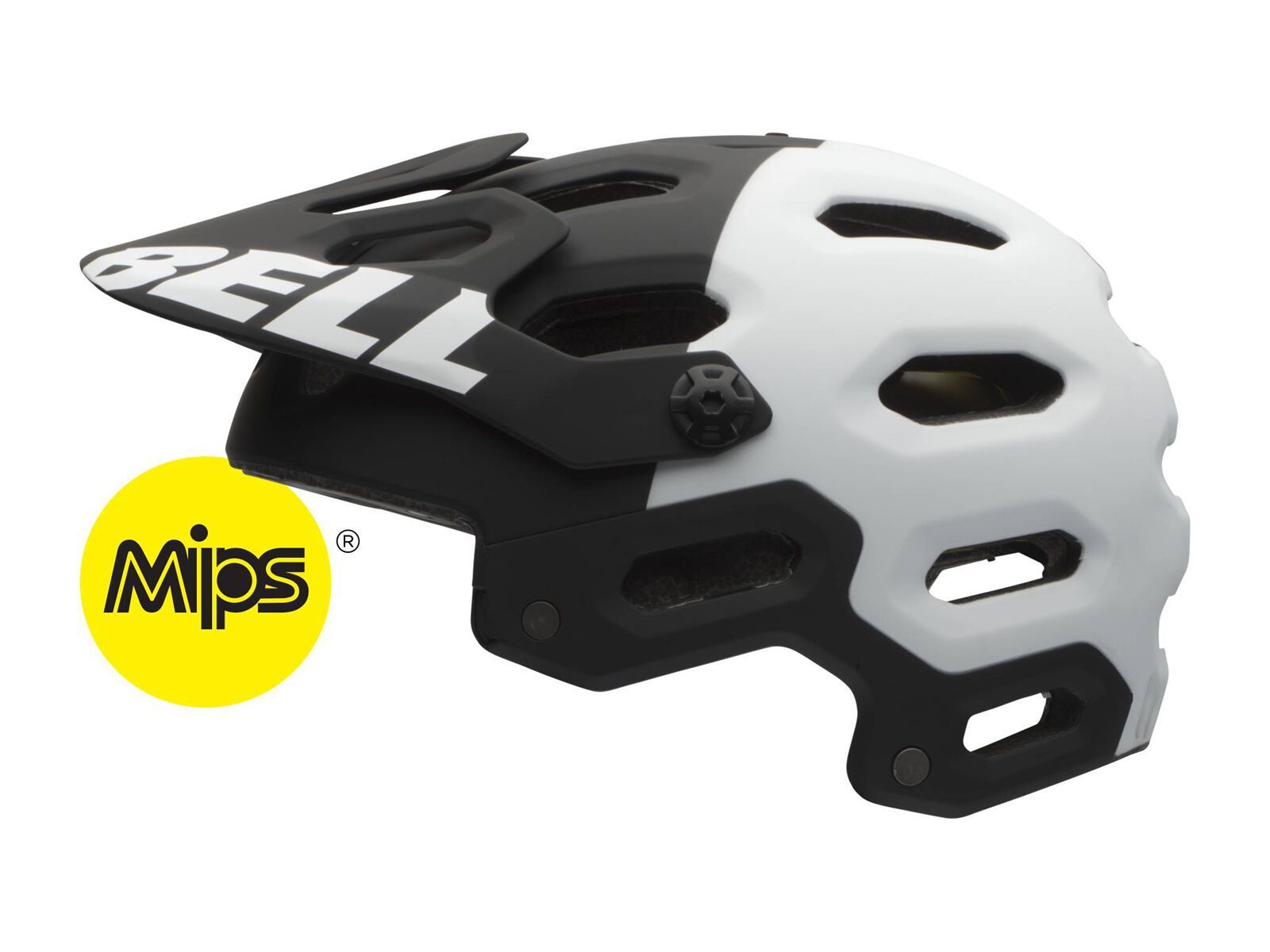 Bell Super 2 MIPS, matte black/white aggression - Bild 1