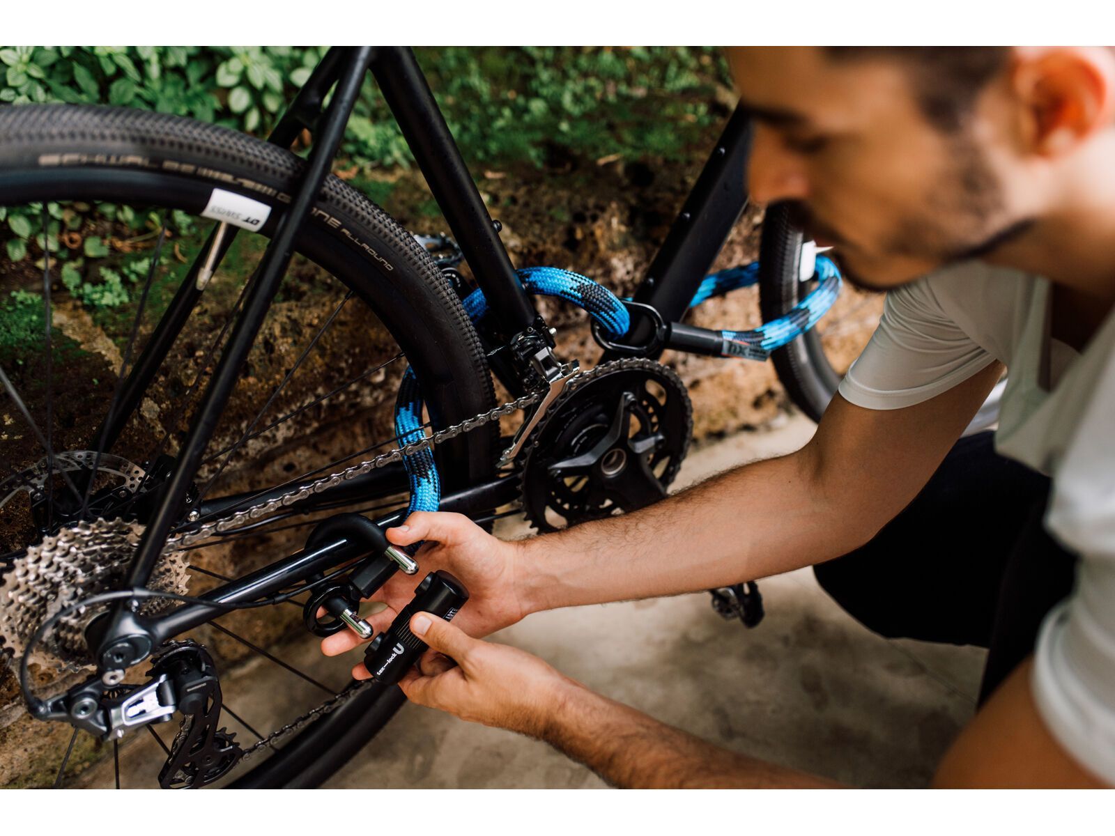 Tex-Lock Eyelet M 120 cm + U-Lock, morpho blue - Bild 4