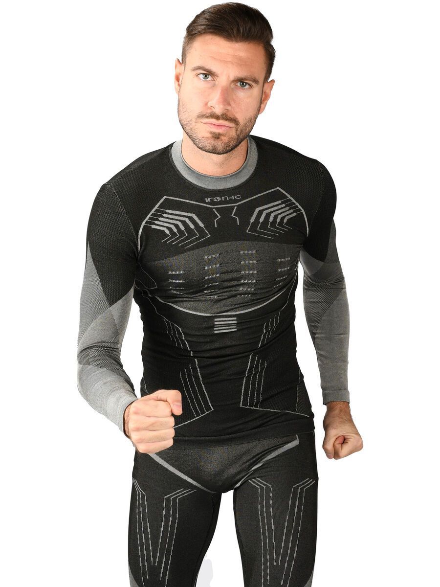 Iron-ic Long-Sleeve T-Shirt Performance Universe Warm - Man, black/silver - Bild 4