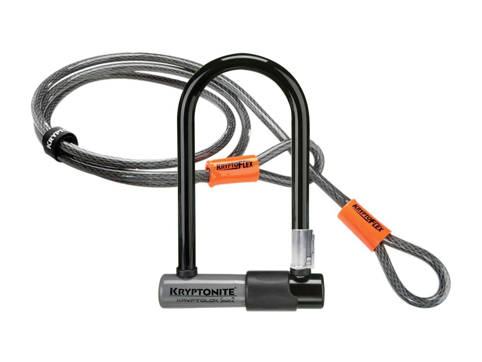 Kryptonite KryptoLok Mini-7 + KryptoFlex, silber/schwarz - Bild 1