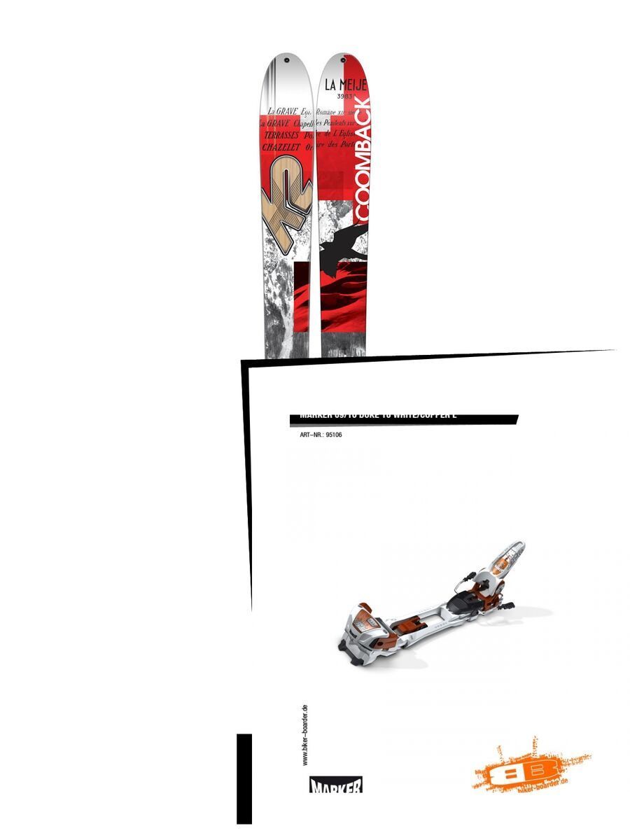 K2 SKI Set: Coomback 104 2016 + Marker Duke 16 - Bild 1