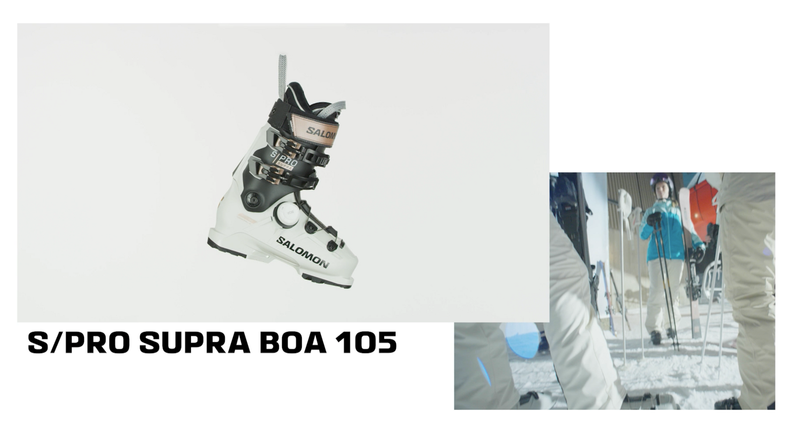 ***2. Wahl*** Salomon S/Pro Supra BOA Metal 105 W GW gray aurora/black/pink gold - Video 6