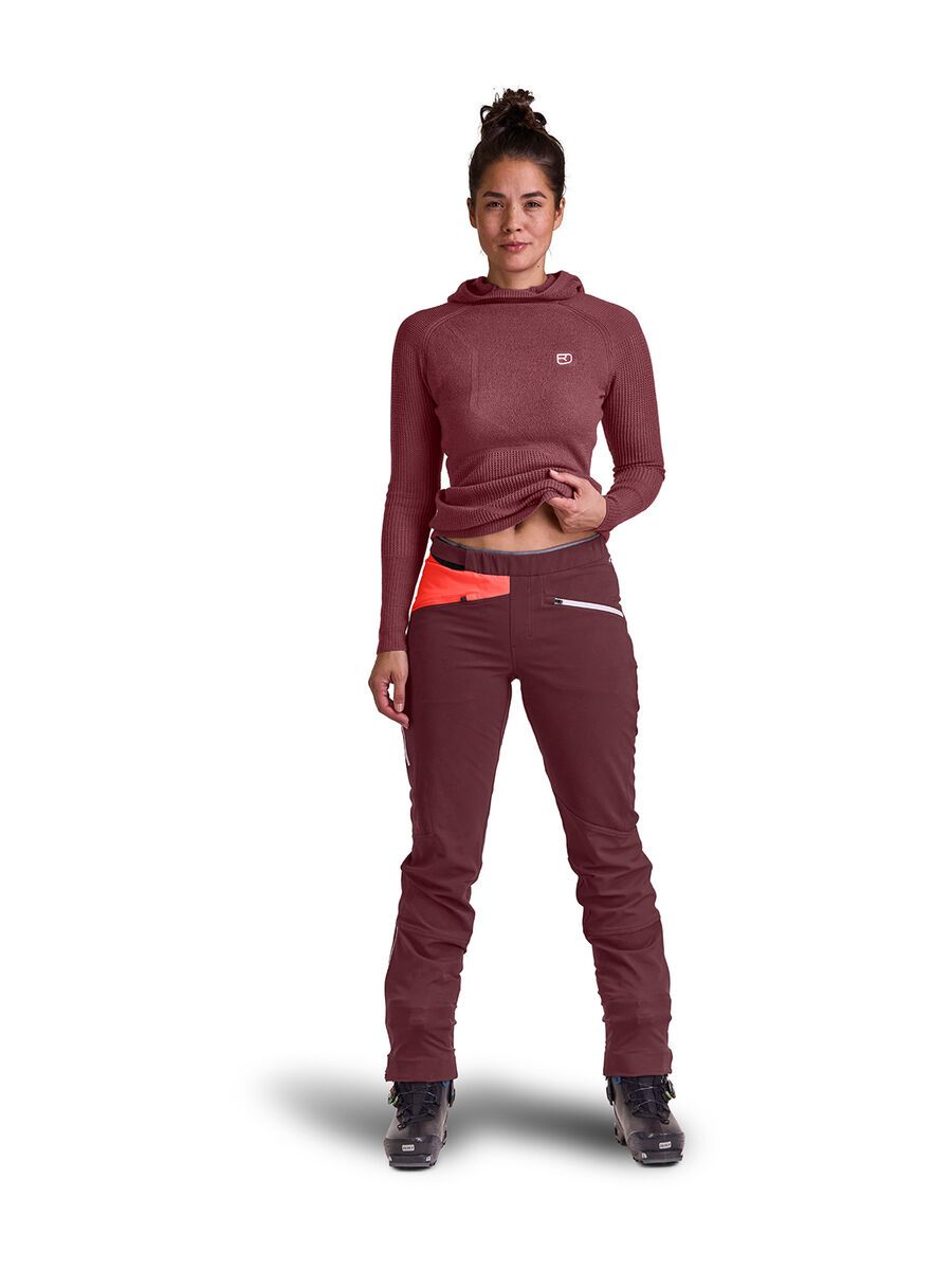 Ortovox Merino Naturtec Light Col Becchei Pants W, winetasting - Bild 5