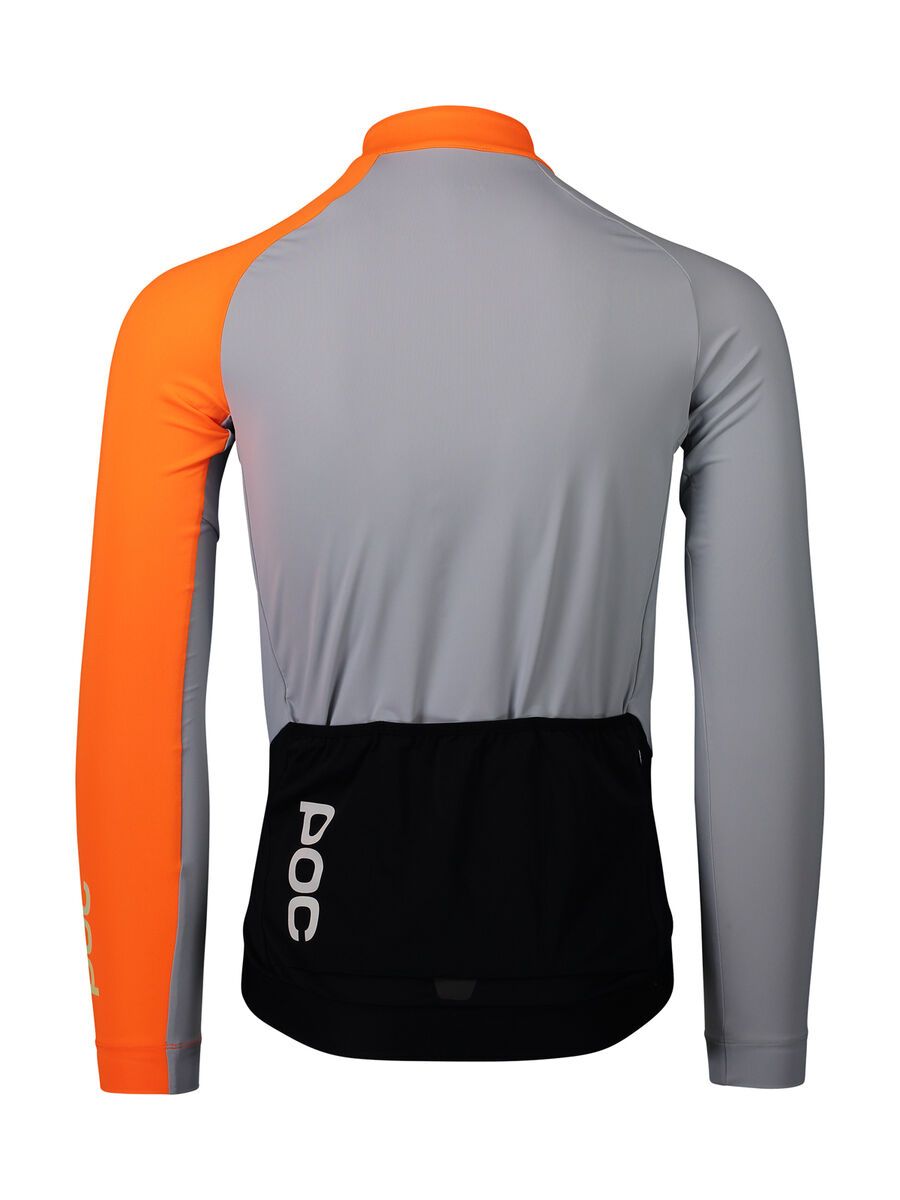 POC Essential Road Mid LS Jersey, granite grey/zink orange - Bild 3