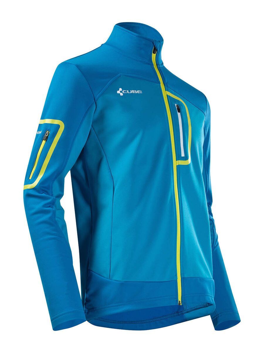 Cube Powerstretch Jacke, blau/lime - Bild 1