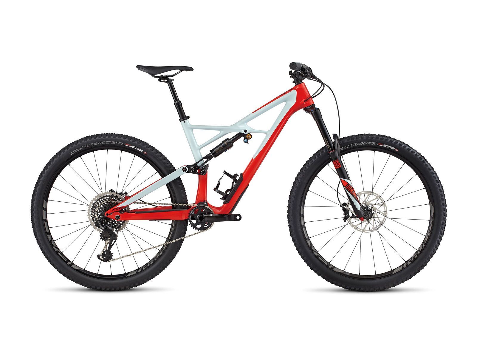 Specialized Enduro FSR Pro Carbon 29/6Fattie, gloss rocket red/baby blue/black - Bild 1